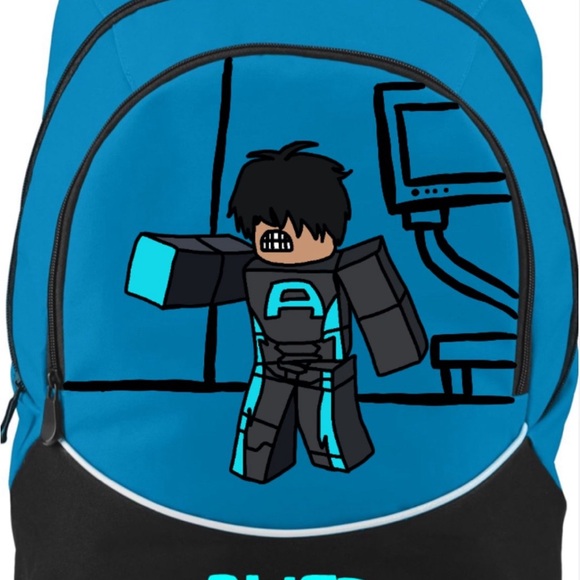 Roblox Kids Blue/Black School Backpack